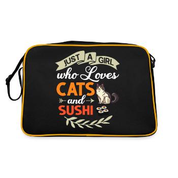 Cat Sushi Japanese Nigiri Bowl Maker - Retro Bag - black/gold - Back