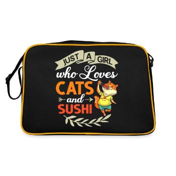 Cat Sushi Japanese Nigiri Bowl Maker - Retro Bag - black/gold - Back