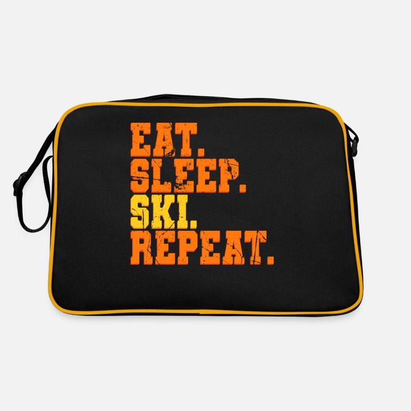 Skiing Ski Sac Retro