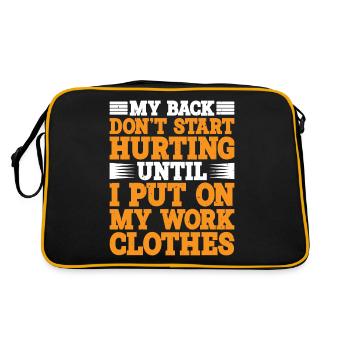 Mon dos ne commence pas à me faire mal jusqu’au travail - Sac Retro - noir/or - Dos