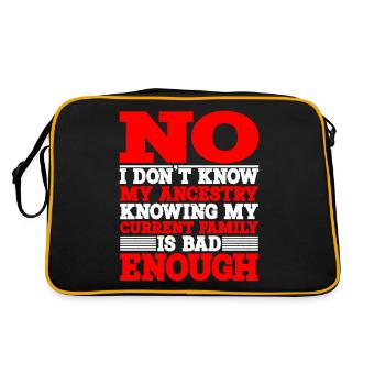 Non, je ne connais pas mon ascendance 1 - Sac Retro - noir/or - Dos