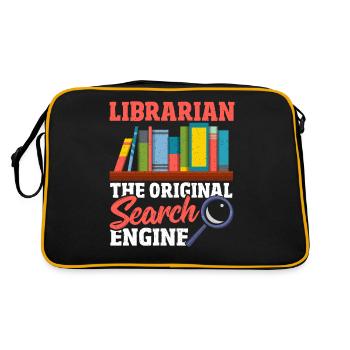 Librarian The Original Search Engine Book Lover - Retro Bag - black/gold - Back