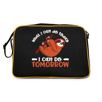 Faultier-Modus auf Lebensstil Geist Tier Zookeeper - Retro Tasche - Schwarz/Gold - Hinten