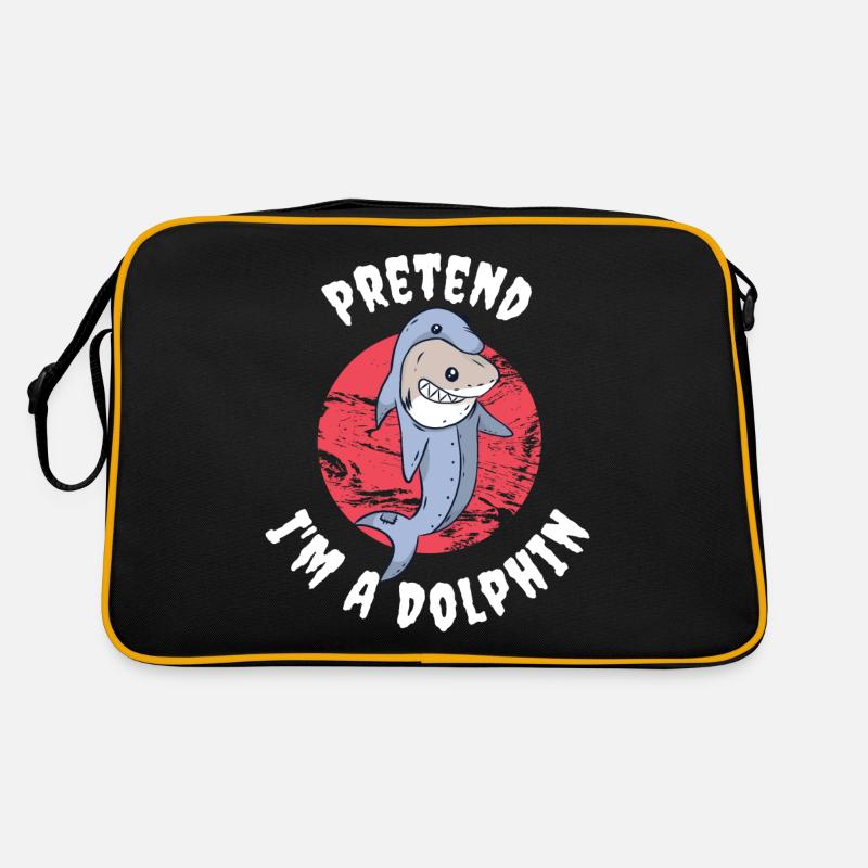 Pretend Im A Dolphin Delphin Geschenk Retro Tasche