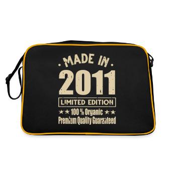 Made in 2011 Vintage Retro Limited Edition - Retro Tasche - Schwarz/Gold - Hinten