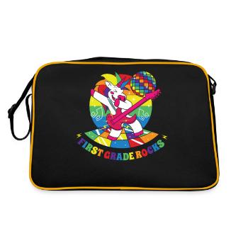 Back to School First Grader Awesome Lifestyle Ge - Retro Bag - black/gold - Back