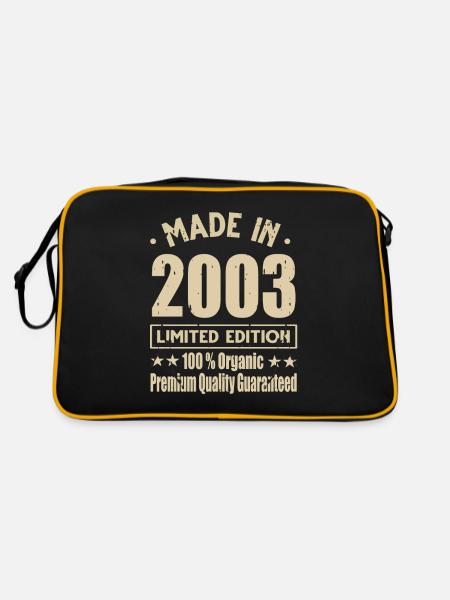 Fabriqué en 2003 Vintage Retro Limited Edition - Sac Retro - noir/or - Dos