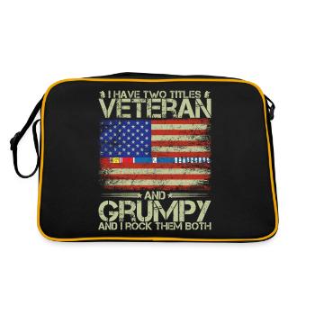 Cool Grand-père vétéran style de vie militaire Gesche - Sac Retro - noir/or - Dos