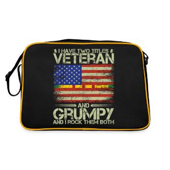 Grand-père Vétéran Style de vie Cool Military Ges - Sac Retro - noir/or - Dos