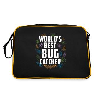 Worlds Best Bug Catcher Funny Entomologist Bug - Retro Bag - black/gold - Back