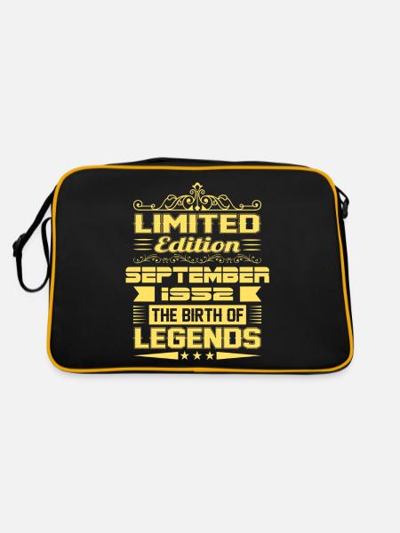 September 1952 - 70th birthday gift. Awesome. - Retro Bag - black/gold - Back