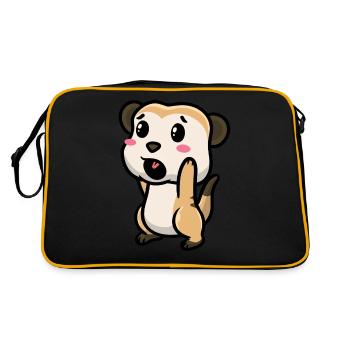 Meerkats Animal lovers Meerkat lovers - Retro Bag - black/gold - Back