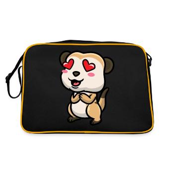 Meerkats Animal lovers Meerkat lovers - Retro Bag - black/gold - Back