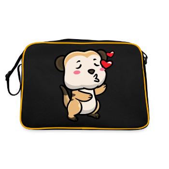 Meerkats Animal lovers Meerkat lovers - Retro Bag - black/gold - Back