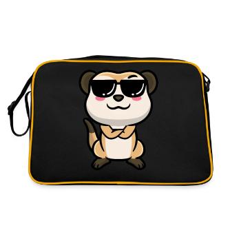 Meerkats Animal lovers Meerkat lovers - Retro Bag - black/gold - Back