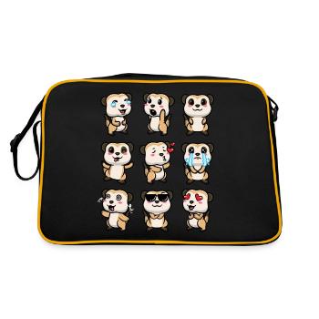 Meerkats Animal lovers Meerkat lovers - Retro Bag - black/gold - Back