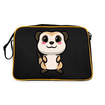 Meerkats Animal lovers Meerkat lovers - Retro Bag - black/gold - Back