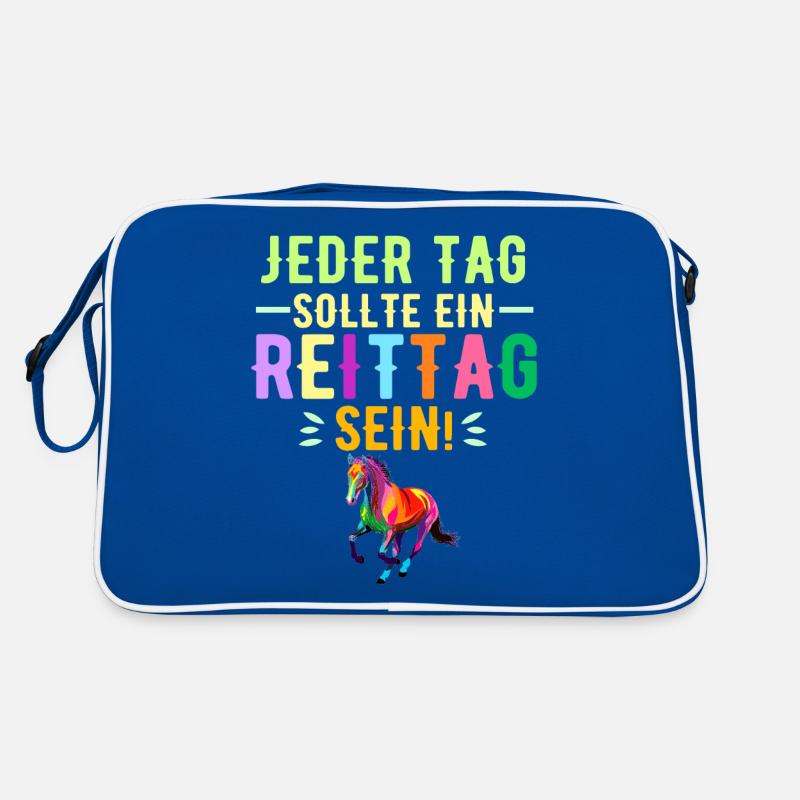 Jeder Tag Sollte Ein Reittag Sein Pferdesport Pony Retro Tasche