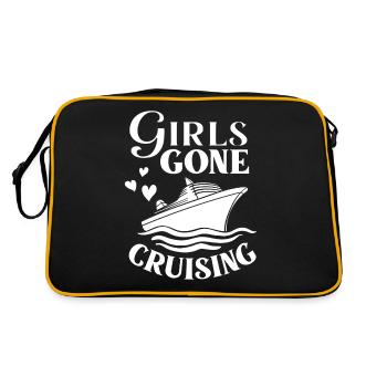 Kreuzfahrtschiff Reise Kreuzfahrt Kreuzfahrtreise - Retro Tasche - Schwarz/Gold - Hinten