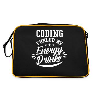 Programming with Energydrinks Code Coding Coder - Retro Bag - black/gold - Back