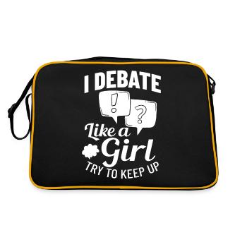 Debate Political Discussion Debate Argument - Retro Bag - black/gold - Back