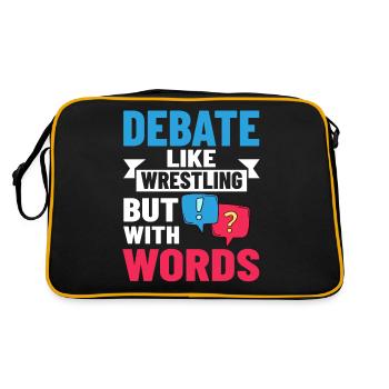 Debate Political Discussion Debate Argument - Retro Bag - black/gold - Back