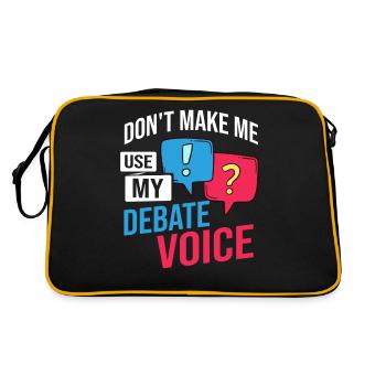 Debate Political Discussion Debate Argument - Retro Bag - black/gold - Back
