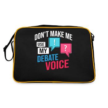 Debate Political Discussion Debate Argument - Retro Bag - black/gold - Back