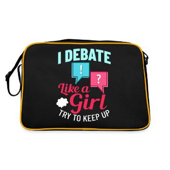 Debate Political Discussion Debate Argument - Retro Bag - black/gold - Back