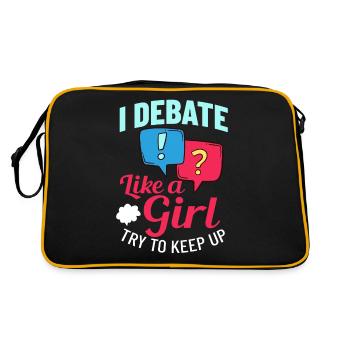 Debate Political Discussion Debate Argument - Retro Bag - black/gold - Back
