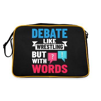 Debate Political Discussion Debate Argument - Retro Bag - black/gold - Back