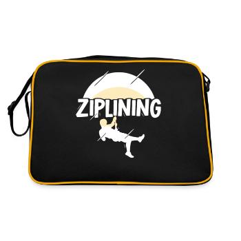Ziplining Sayings Zip line Zipline Sport - Retro Bag - black/gold - Back