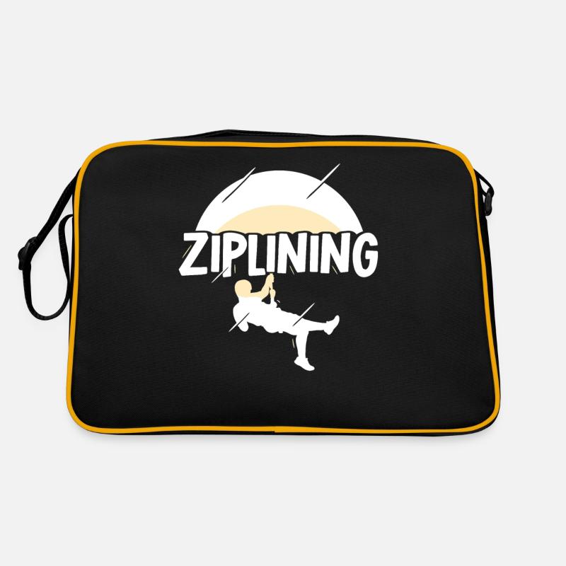 Ziplining Sayings Zip line Zipline Sport Retro Bag