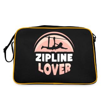 Zipline lover Zipline Zip line Ziplining - Retro Bag - black/gold - Back