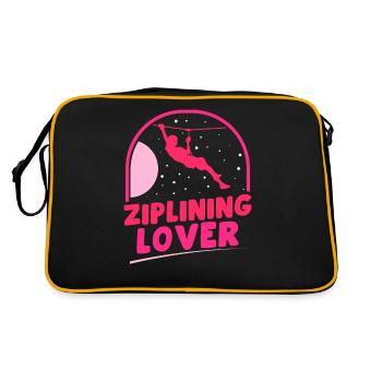 Ziplining lover zip line Sport Zipline - Retro Bag - black/gold - Back