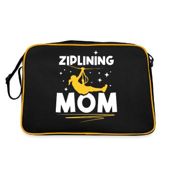 Ziplining Mama Sayings Zipline Zipline Zip Line Sport - Retro Bag - black/gold - Back