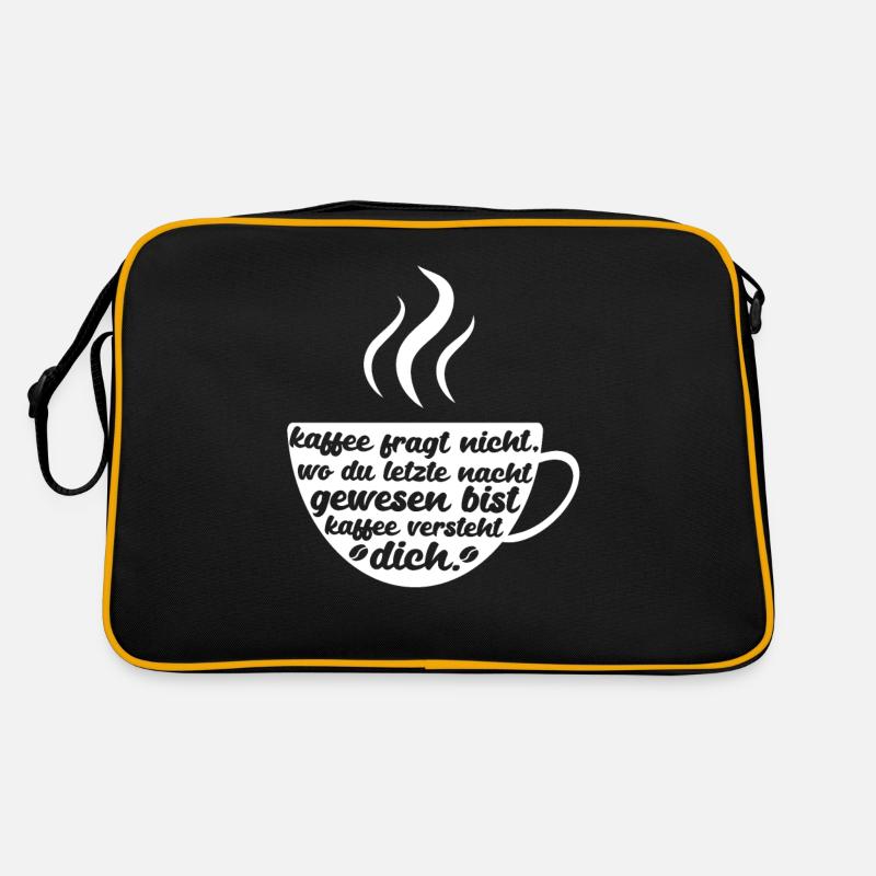 Kaffee Fragt Nicht Retro Tasche