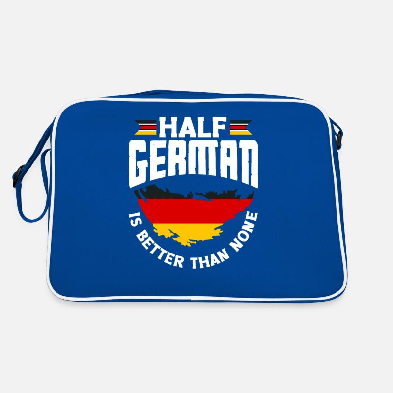 German Germany German Flag Half German Is Better Retro Tasche