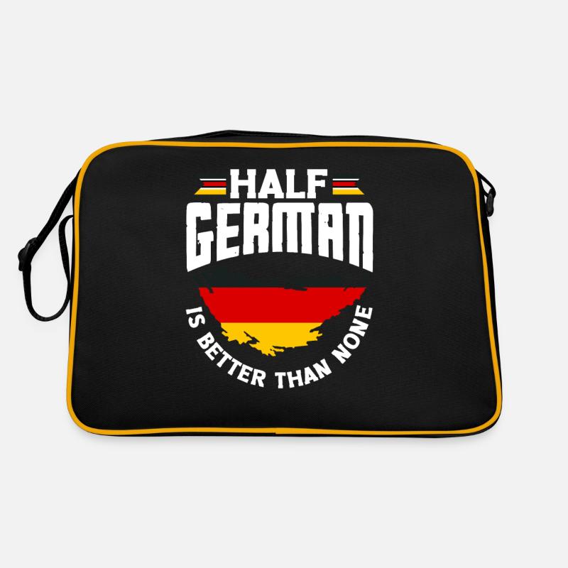 German Germany German Flag Half German Is Better Retro Bag
