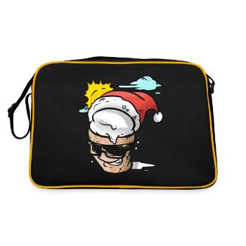 Crème glacée molle avec lunettes de soleil Santas Hat - Sac Retro - noir/or - Dos
