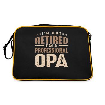 Je ne suis pas à la retraite Je suis un professionnel Opa - Sac Retro - noir/or - Dos