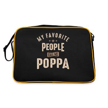 My Favorite People Call Me Poppa - Retro Bag - black/gold - Back