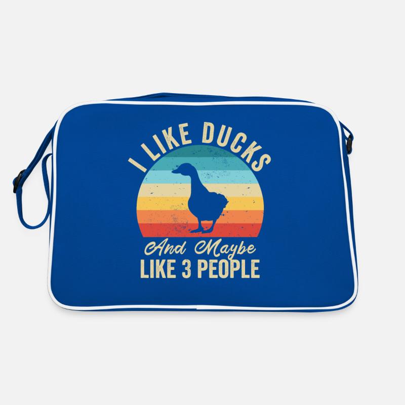 J'aime Les Canards Humour Fermier Cadeau Sac Retro