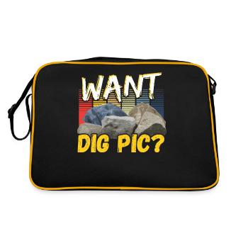 Vous voulez Dig Pic? Collecteur de minerais collecteurs - Sac Retro - noir/or - Dos
