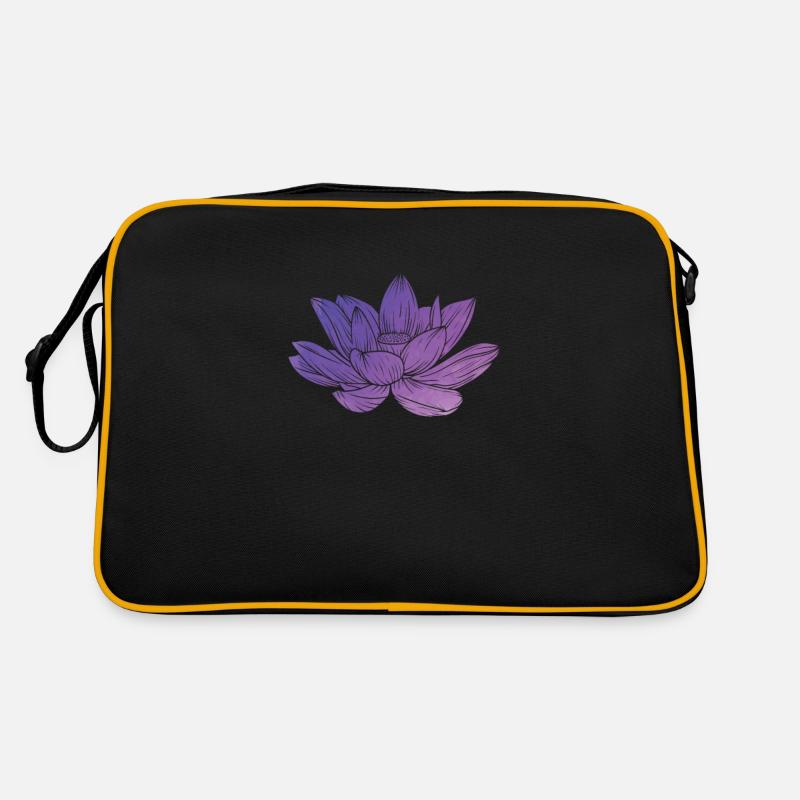 L’amour de la fleur de lotus comme fleur de plante tige Sac Retro