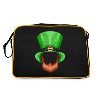 Barbe-Rouge et Chapeau Vert pour la Saint-Patrick - Sac Retro - noir/or - Dos