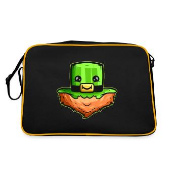 Kawaii has with face and red beard for st. - Retro Bag - black/gold - Back