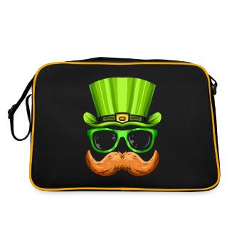 Red Beard Green Hat And Glasses Costume For St. - Retro Bag - black/gold - Back