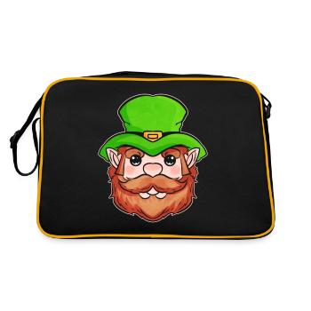 Kawaii Leprechaun pour la Saint-Patrick - Sac Retro - noir/or - Dos