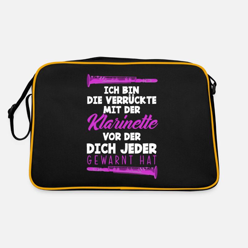 Lustiges Klarinette Klarinettist Geschenk Retro Tasche